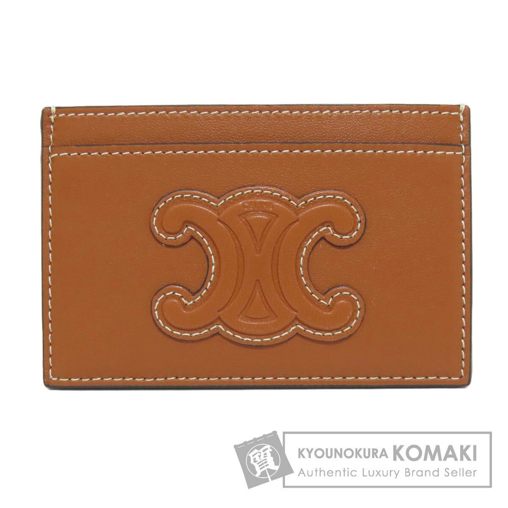 Celine Triomphe Card Case Wallet Leather